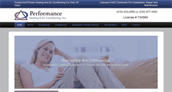 Desktop Screenshot of performanceheatingandairconditioning.com