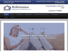 Tablet Screenshot of performanceheatingandairconditioning.com